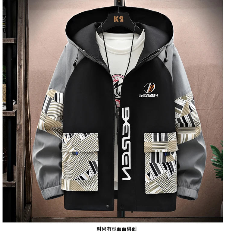 Spring Autumn New Men Casual Sets Mens Hooded Tracksuit Sportswear Jackets+Pants 2 Piece Set Hip Hop Running Sports Suit