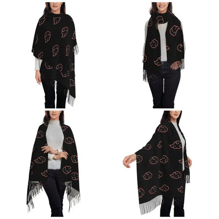 Neji Cloud Japanese Anime Shawl Wraps Women Winter Long Soft Scarf Pashmina Tassel Scarves