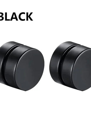 3 paia di orecchini a clip magnetici resistenti in cristallo per uomini e donne Orecchini con magnete zircone rotondo punk Gioielli non penetranti platinumshop