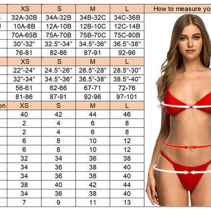 Nuovo Costume da Bagno Bikini a Pois Mini Micro Thong da Donna, Set Due Pezzi K7854 (XS-L) PlatiNum