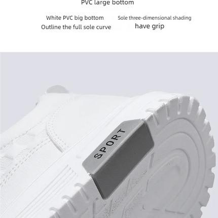 Men's Flat Casual Shoes Spring Breathable Soft-Sole Anti-Slip Outdoor Walking Shoes Youth Fashion White Shoes Sports Board Shoes