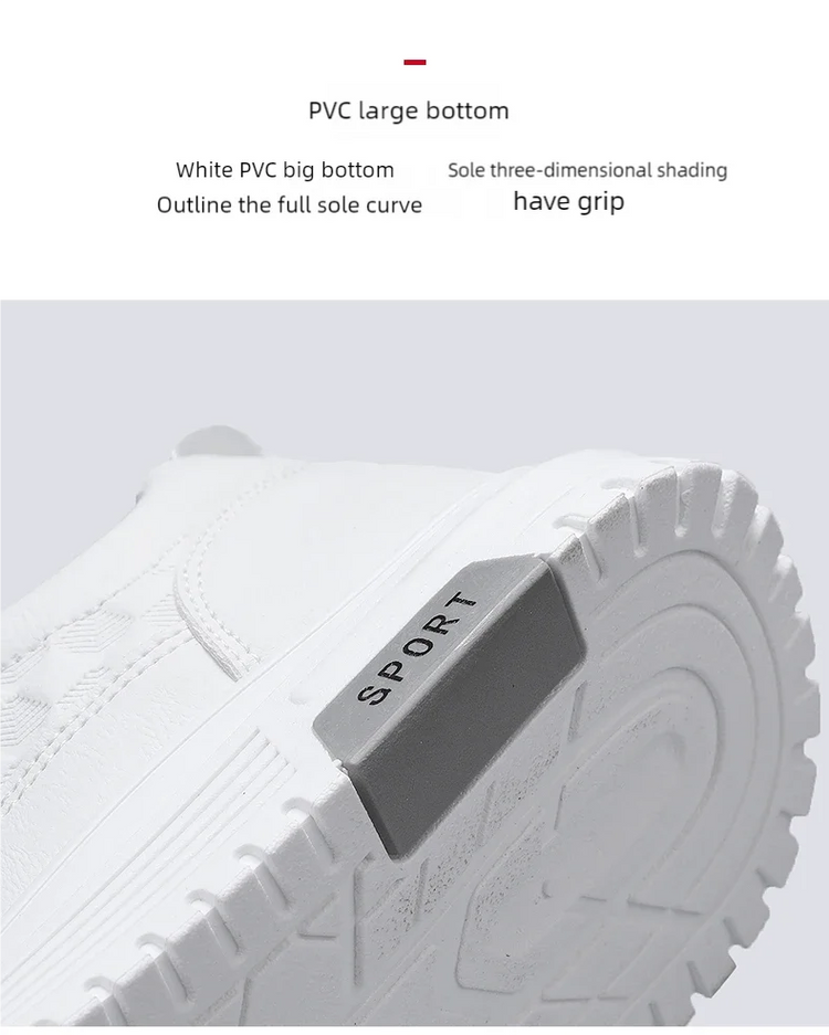 Men's Flat Casual Shoes Spring Breathable Soft-Sole Anti-Slip Outdoor Walking Shoes Youth Fashion White Shoes Sports Board Shoes