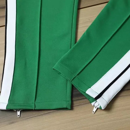 European and American new leisure sports suit men and women high-end fashion space cotton cardigan fashion two-piece large size PlatiNum