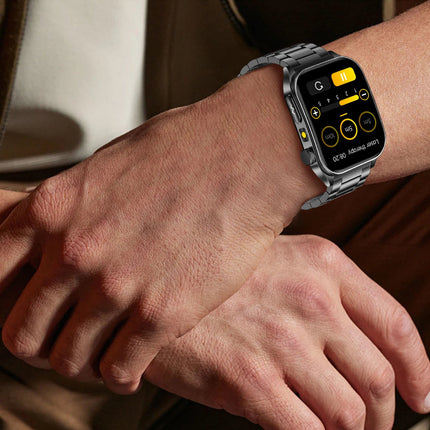 2025 Trattamento laser Tre Smartwatch alti 1.95 "Schermo curvo in zaffiro ECG + PPG Grasso nel sangue Acido urico Diagnosi salute Smartwatch platinumshop