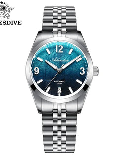 ADDIESDIVE 2026 New Men's Automatic Mechanical Watch 100m Waterproof Sapphire Crystal Calendar Super Luminous Dive Male Watches