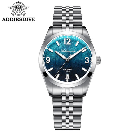 ADDIESDIVE 2026 New Men's Automatic Mechanical Watch 100m Waterproof Sapphire Crystal Calendar Super Luminous Dive Male Watches