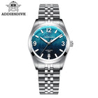 ADDIESDIVE 2026 New Men's Automatic Mechanical Watch 100m Waterproof Sapphire Crystal Calendar Super Luminous Dive Male Watches