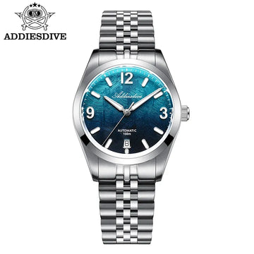 ADDIESDIVE 2026 New Men's Automatic Mechanical Watch 100m Waterproof Sapphire Crystal Calendar Super Luminous Dive Male Watches