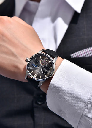 PAGANI DESIGN 41MM Orologio da uomo Orologio meccanico automatico di lusso Orologio da pilota impermeabile in acciaio inossidabile da 100 m PDYS021
