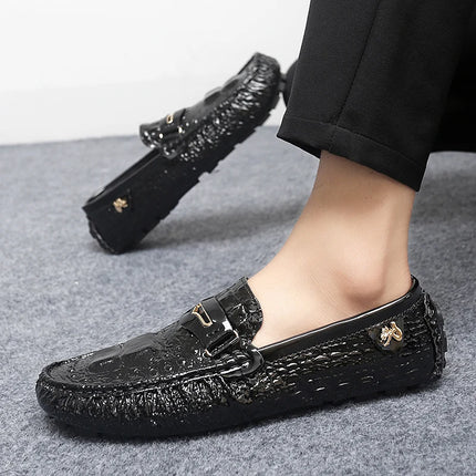 Scarpe Italiane Formali da Uomo, Mocassini in Pelle Fatti a Mano, Scarpe Casual Eleganti Slip-on, Comode Calzature di Lusso per Uomo
