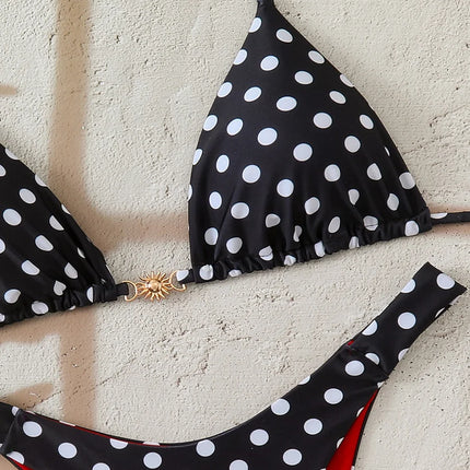 Micro Bikini 2026 Push Up per Donna, Costume da Bagno Sexy, Set Bikini Brasiliano a Pois, Biquini, Abbigliamento da Spiaggia Estivo