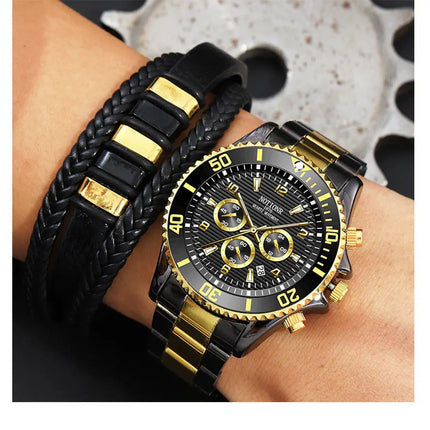 Orologi da lavoro da uomo di lusso Orologio da uomo al quarzo argento Orologio luminoso maschile platinumshop