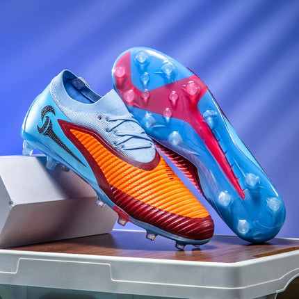 Nuovi Scarpini da Calcio per Uomo, Scarpe Sportive da Esterno per Ragazzi, Tacchetti Lunghi Antiscivolo Traspiranti, Scarpe da Calcio per Allenamento e Partite, Comode per Adulti