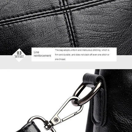 Women's Bags Retro Design Crossbody Bag Trend Quality PU Leather Bucket Shoulder Bags Small Handbags for Women PlatiNum