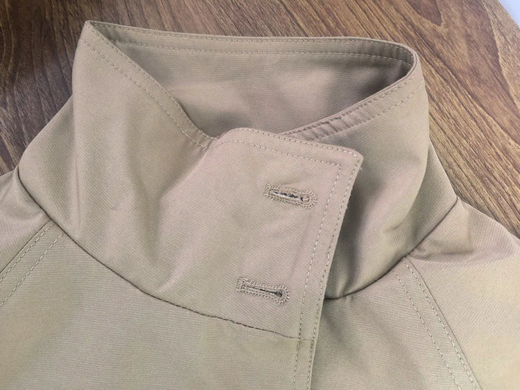 Belted Waist Cropped Trench Jackets Women Double Breasted Stand Collar Coats 2025 Autumn Chic Casual Vintage Jacket Women Cloth