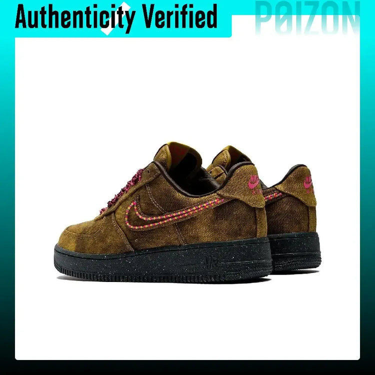 Nike Air Force 1 Skateboard Shoes Men's Brown Yellow IO4474-300