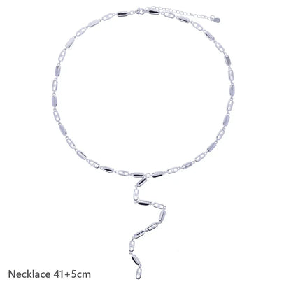 Nuovo speciale color oro Goccia d'acqua Bling Ovale CZ Collana girocollo Lariat Lunga barra a goccia a forma di Y Lunga nappa Gioielli da donna 2025