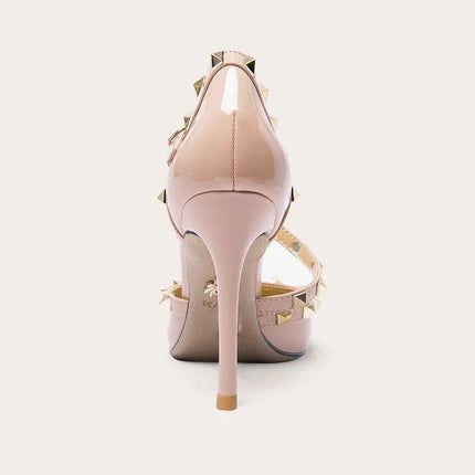 2025 Tacchi alti neri 12cm 10cm 8cm Scarpe da donna Tacchi sottili Décolleté da donna con testa a punta Scarpe da banchetto a spillo poco profonde in microfibra platinumshop