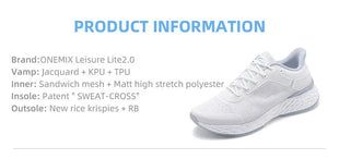 ONEMIX YUE SHUANG Running Shoes for Men Air Cushion Athletic Couple Trainers Sport Runner Shoes Outdoor Women Walking Sneakers PlatiNum