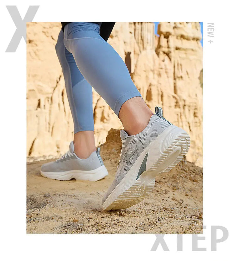 Xtep Running Shoes For Men Breathable Wear-Resistant Men's Sports Shoes Lightweight Jogging Cushioning Sneakers 877119110026 PlatiNum