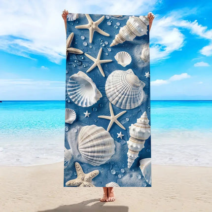 1 Serviette de plage en microfibre ultra-fine Ocean Element, serviette de plage absorbante à séchage rapide, serviette de plage de sport pour la natation