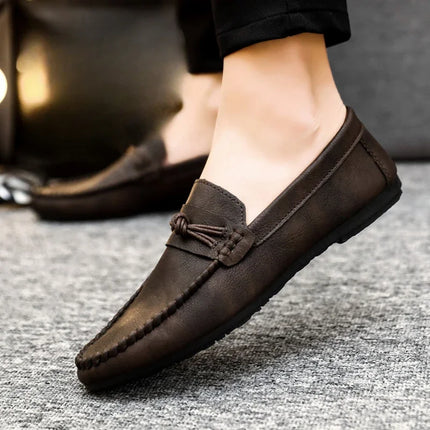Mocassini da Uomo Slip-on Classici in Pelle, Scarpe Casual da Uomo, Calzature Piatte