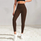 Seamless Yoga Pant Sports Fitness High Waist Hip-lifting Trousers Nude Feel Pants Workout Gym Leggings for Women PlatiNum
