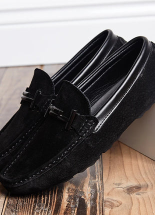 Estate nuovi mocassini in pelle scamosciata comodi appartamenti scarpe Casual da uomo traspirante Slip-On scarpe da guida in morbida pelle mocassini 2022
