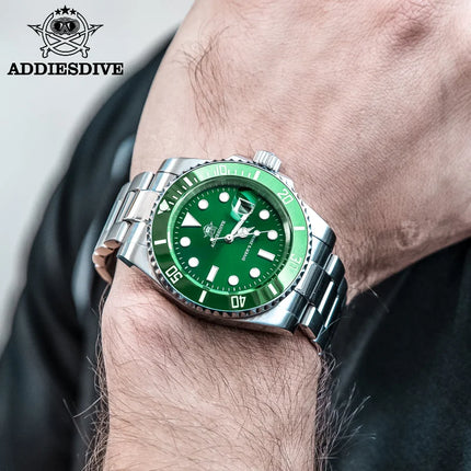 ADDIESDIVE Man Watch High Quality Ceramic Bezel Business Leisure 41mm Quartz Watches BGW9 Luminous 200m Waterproof Diver Watch