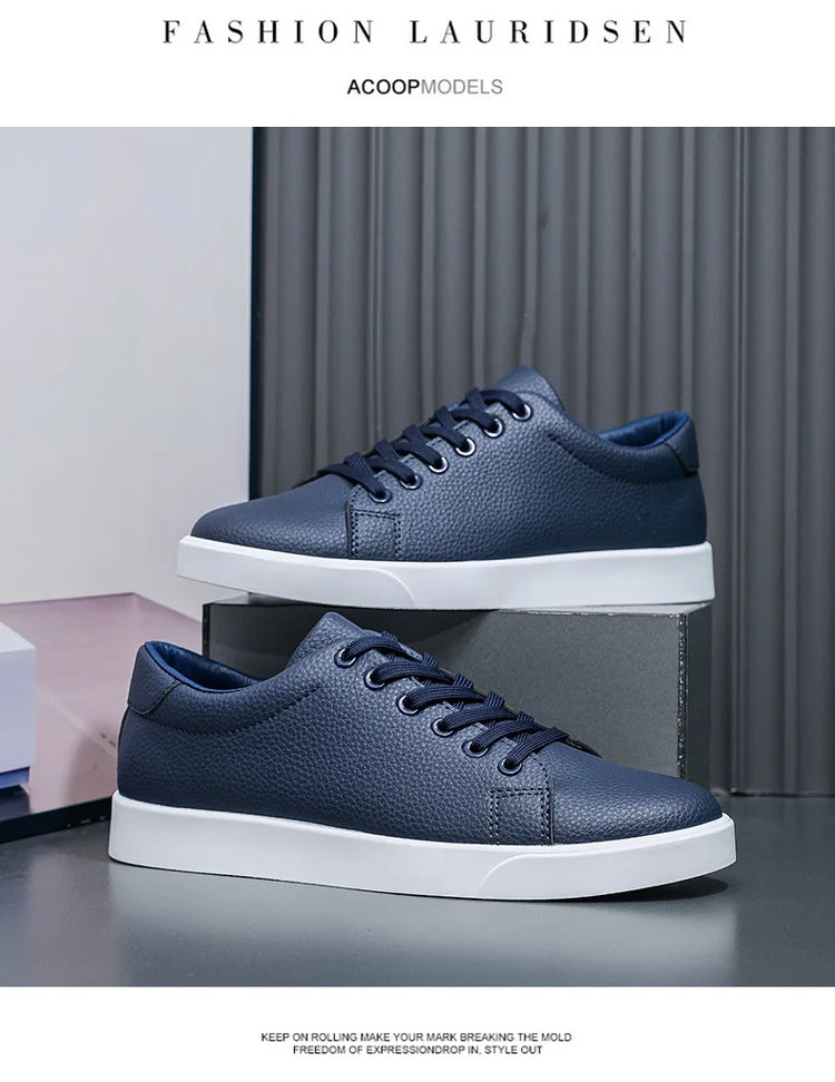2026 New Fashion Mens Casual Shoes Genuine Leather Designer Lace-up Sneakers High Quality Outdoor walking Mocassin Footwear