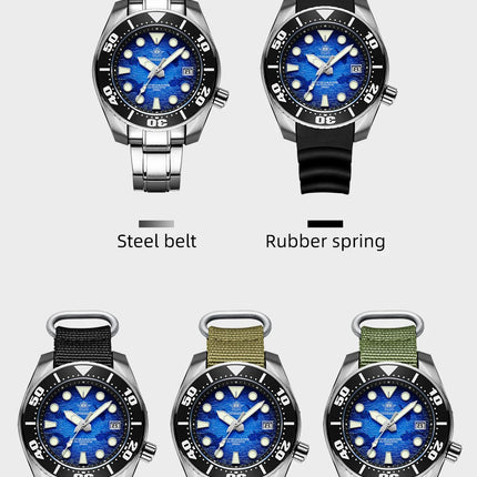 ADDIESDIVE Watches For Men Sapphire Luxury NH35 Mechanical Wristwatch 200m Waterproof Ceramic Bezel BGW9 Luminous Diving Watch
