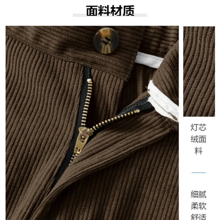 Men's Wide Leg Cargo Pants, Pleated Trousers, Multi‑Pocket Solid Brown Loose Fit Work Pants For Men Work Or Casual Daily Wear