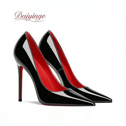Scarpe da Donna 2026 di Tendenza Lusso con Suola Rossa Tacchi Alti a Punta Stiletto 12 cm Comode per Feste e Cerimonie
