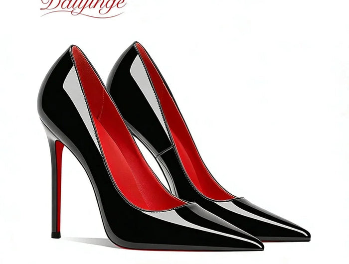 Scarpe da Donna 2026 di Tendenza Lusso con Suola Rossa Tacchi Alti a Punta Stiletto 12 cm Comode per Feste e Cerimonie platinumshop