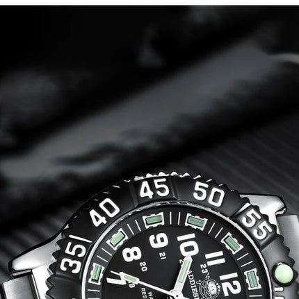 ADDIESDIVE 44mm Men's  Wrist Watch 50m Water Resistant Large Luminous Dial Date Display Stainless Steel Men's Quartz Watch