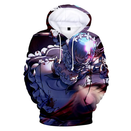 Harajuku Hip Hop Comfortable Re ZERO Rem Ram 3D print Hoodies Sweatshirts Men/Women Sweatshirt Adult/Child Casual Pullovers