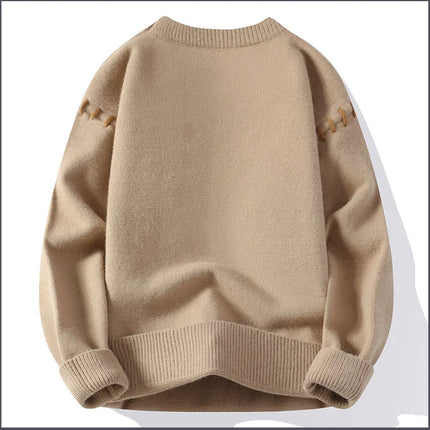 2025 Korean Style Men Women Sweater Knitted Trendy Youth Student Style Knitwear Top Casual Warm Crew Neck Knitted Pullover 4XL-M