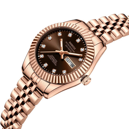 NIBOSI Orologi da donna con diamanti Orologio da donna casual di moda di lusso delle migliori marche Orologio da donna con data settimanale automatica impermeabile Reloj platinumshop