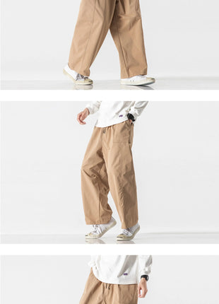 Pantaloni estivi da uomo a gamba larga Pantaloni moda casual solidi leggeri e sottili Harun Pantaloni da jogging larghi da uomo Pantaloni cargo Streetwear Taglie forti 5XL