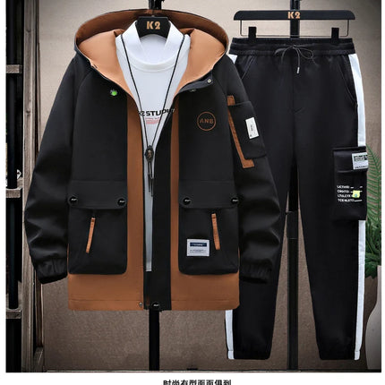 Windbreaker Regular Zipper Jacket 2023 Spring Men's Hooded Trend Printed Jacket Hip Hop Top Men's Low Price