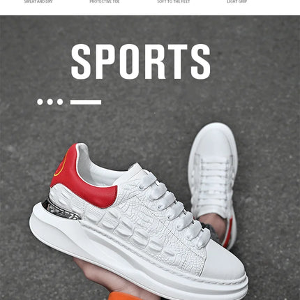 Leather Shoes Men's Skateboard Cricket for Men Sports Running Sneakers Male Luxury Designer Flats Platform
