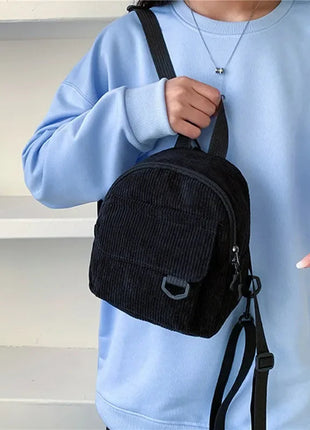 Mini Backpack Square Bag Korean Version Fashionable Sweet Shoulder Bag Female's Schoolbag Stylish  Simple Crossbody Bag Casual PlatiNum