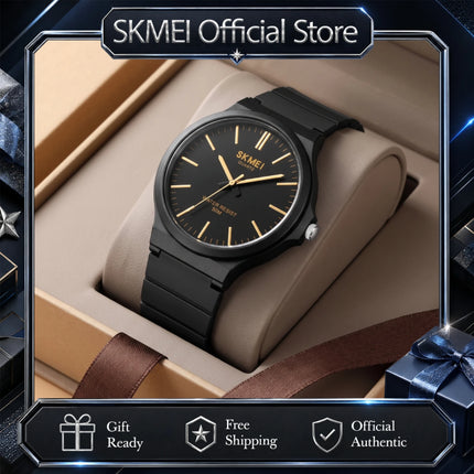 SKMEI Top Brand Casual Quartz Wristwatches Mens New Simple TPU Strap 3Bar Waterproof Watches For Male Time Clock Reloj Hombre