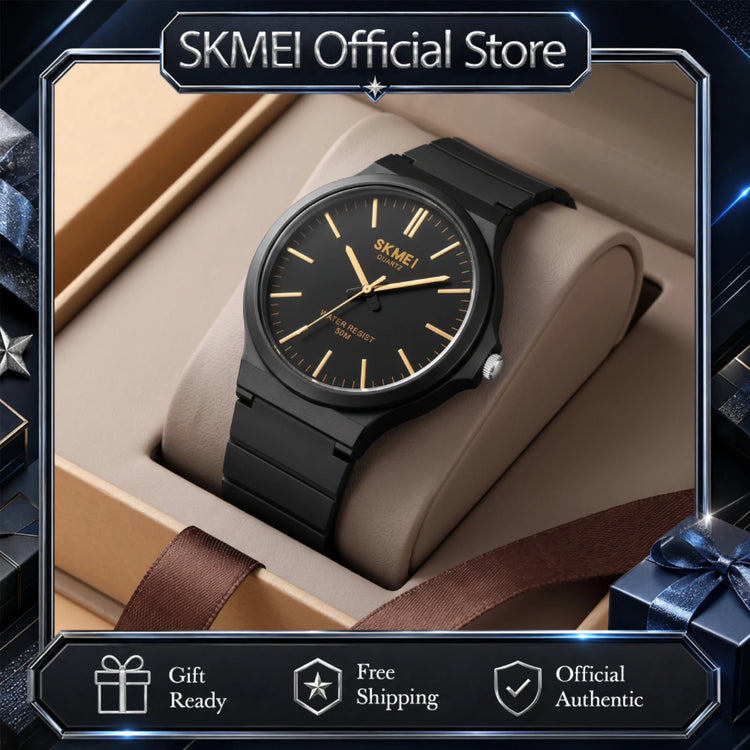 SKMEI Top Brand Casual Quartz Wristwatches Mens New Simple TPU Strap 3Bar Waterproof Watches For Male Time Clock Reloj Hombre