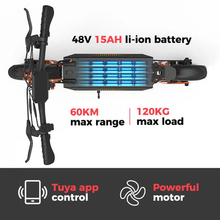 Monopattino Elettrico per Adulti Wildstride, Motore 800w/2000w, 45&60km/h, Batteria 48v15ah, App Intelligente, Pneumatici Fuoristrada da 10 Pollici, Escooter K2pro platinumshop