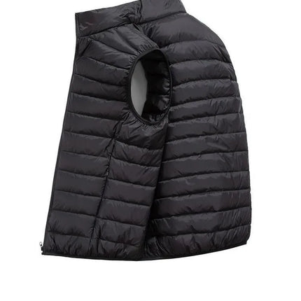 Men' Sleeveless Vest Jackets Winter Fashion Male Cotton-Padded Vest Coats Men Stand Collar Warm Waistcoats Clothing