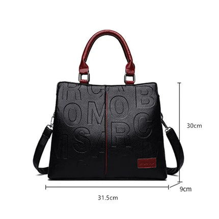 PU Leather Casual Crossbody Bags for Women Ladies Luxury Designer Tote Handbag Female Large Capacity Travel Shoulder Bag Sac PlatiNum