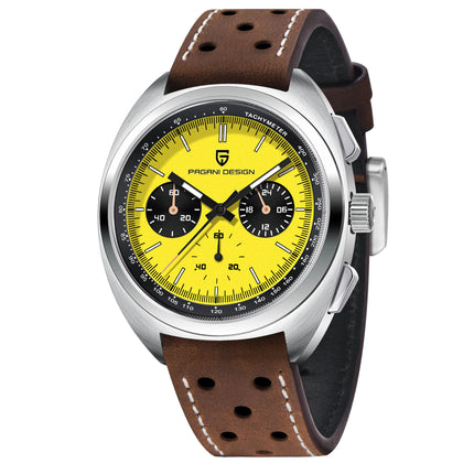 PAGANI DESIGN 2025 Nuovo Panda Dial Orologi da uomo Orologio al quarzo di lusso per uomo Giappone VK63 Cronografo sportivo Orologio da polso in vetro zaffiro