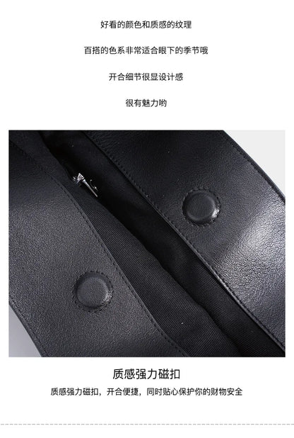 Motingsome Oversized Natural Leather Woman Bags 2025 New Fashion Handbag and Purses Large Capacity Commuter Bag Casual Tote