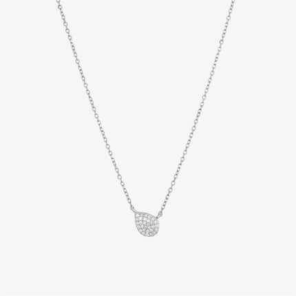 DPLAOPA 925 Sterling Silver Gold Solo trilioni Pave CZ zircone cuscino collana lunga catena pera Choker donne monete di lusso gioielli PlatiNum